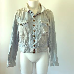 Current/Elliot Distressed Denim Jean Jacket
